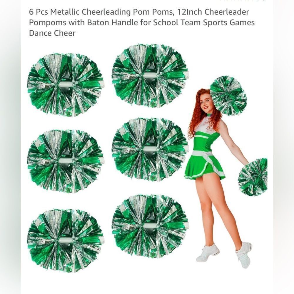 Cheerleading Pom Poms with Bags and Rings